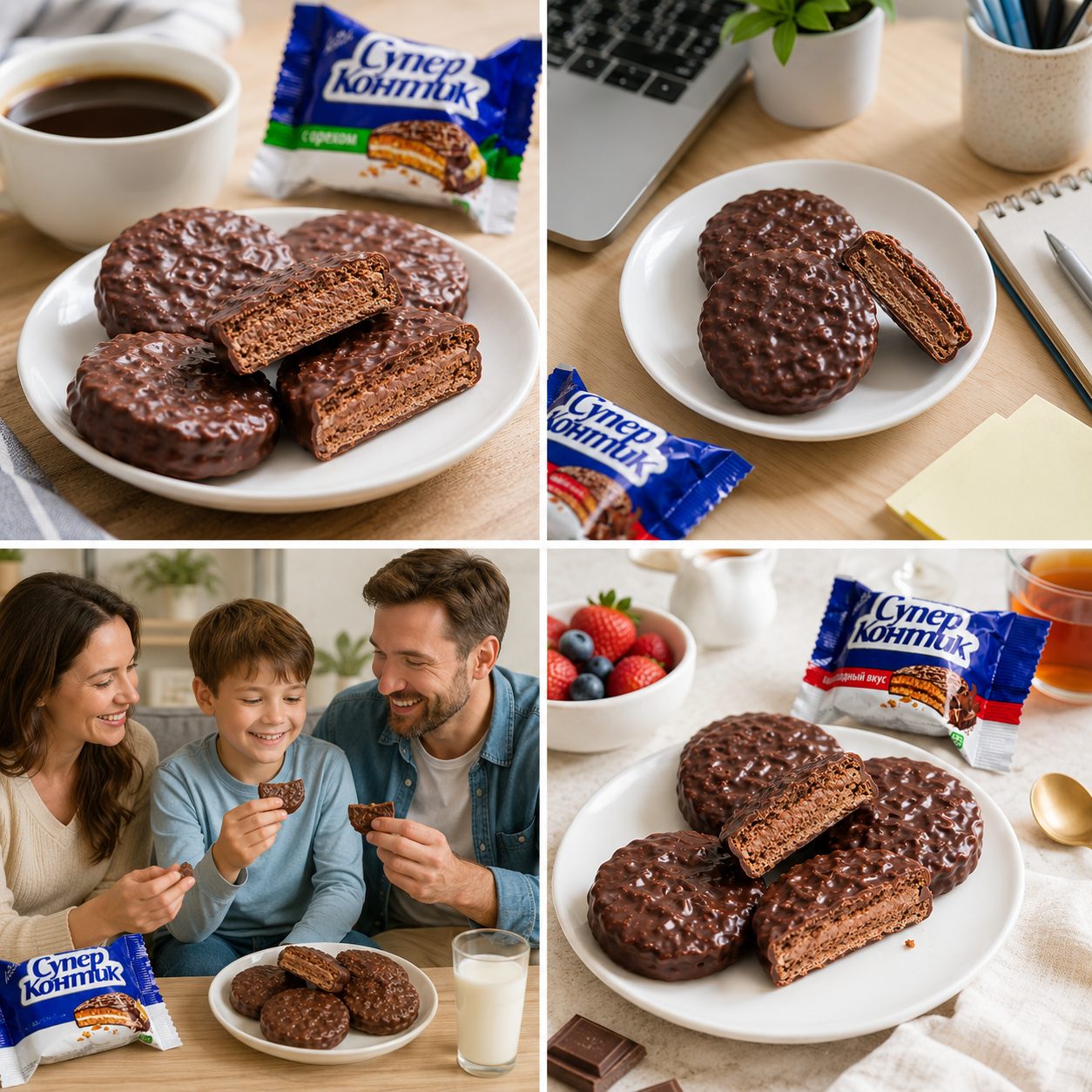 Assorted Chocolate Layered Sandwich Biscuits - 4.3 lbs Variety Stock-Up Bulk Pack, 2 Flavors