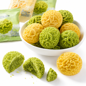 Flower-Shaped Butter Cookies,Original Flavor and Matcha flavor,Mixed flavor,10.58oz