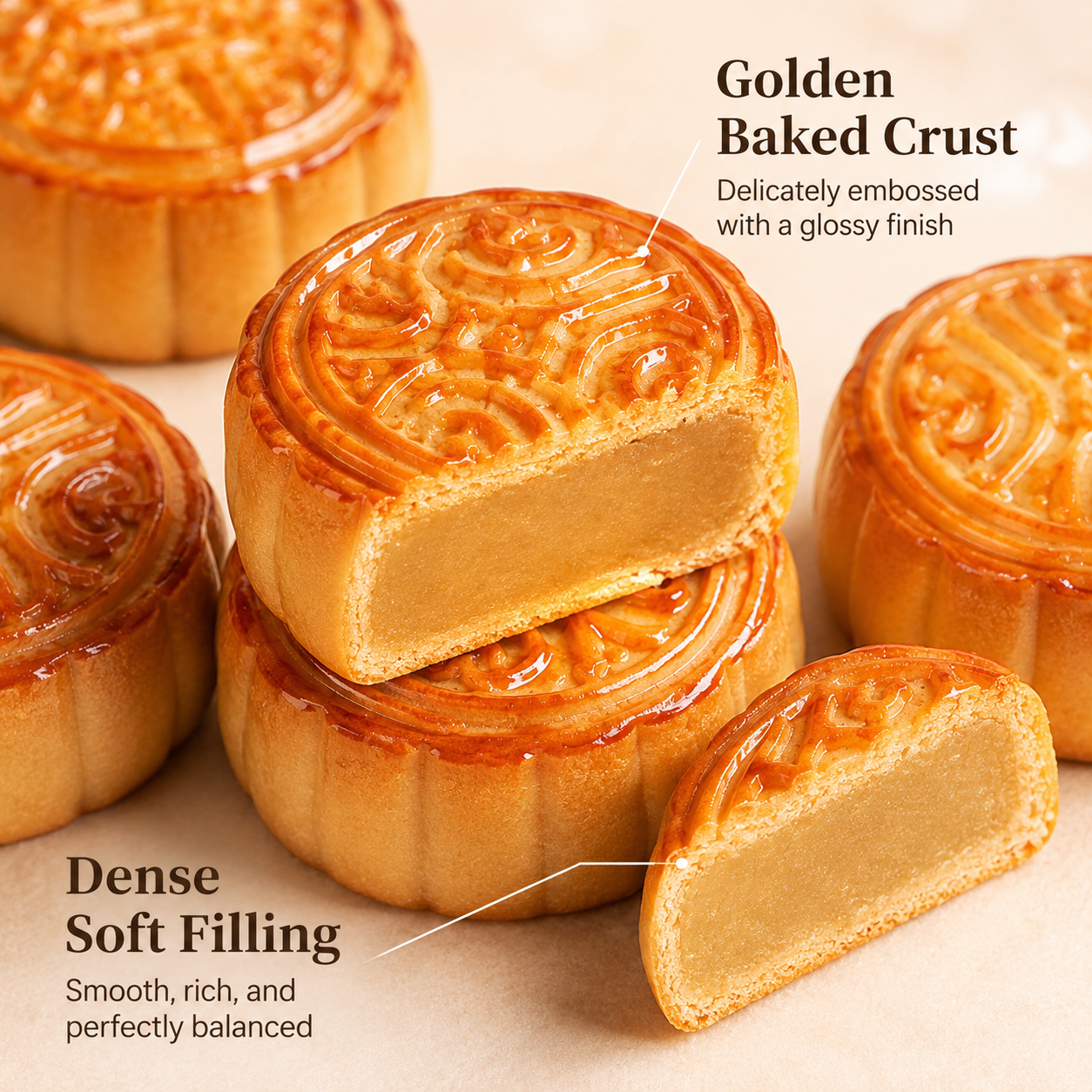 Mixed Fruit Flavor Mooncakes, Various Fruit Fillings, Soft & Sweet Pastries,11.81oz