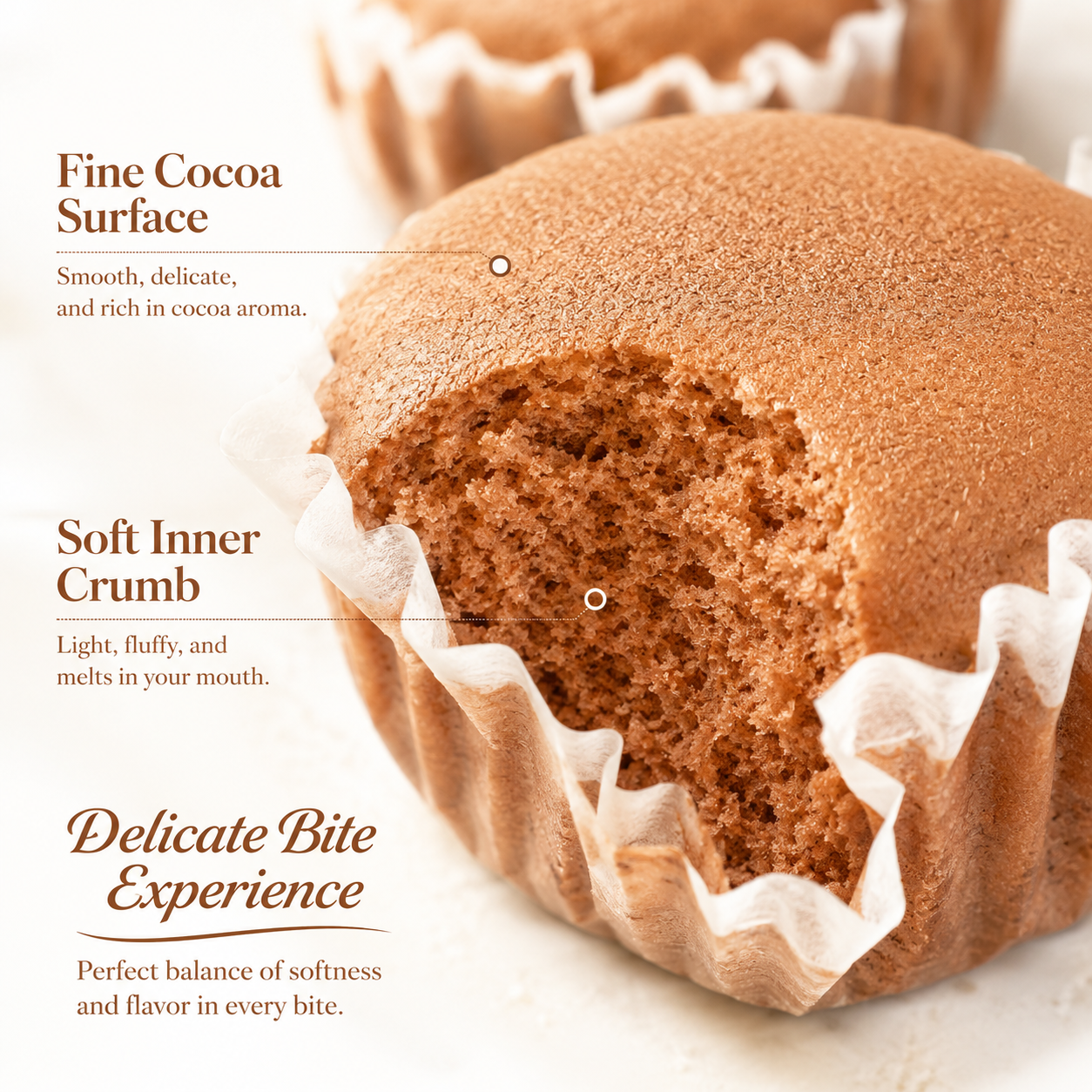 11.32oz/1bag(Includes 6 packages) Chocolate Flavored Water Milk Cake,Luxurious Cake Made with Rich Water Buffalo Milk & Cocoa, Incredibly Moist & Smooth, Indulgent Gourmet Dessert
