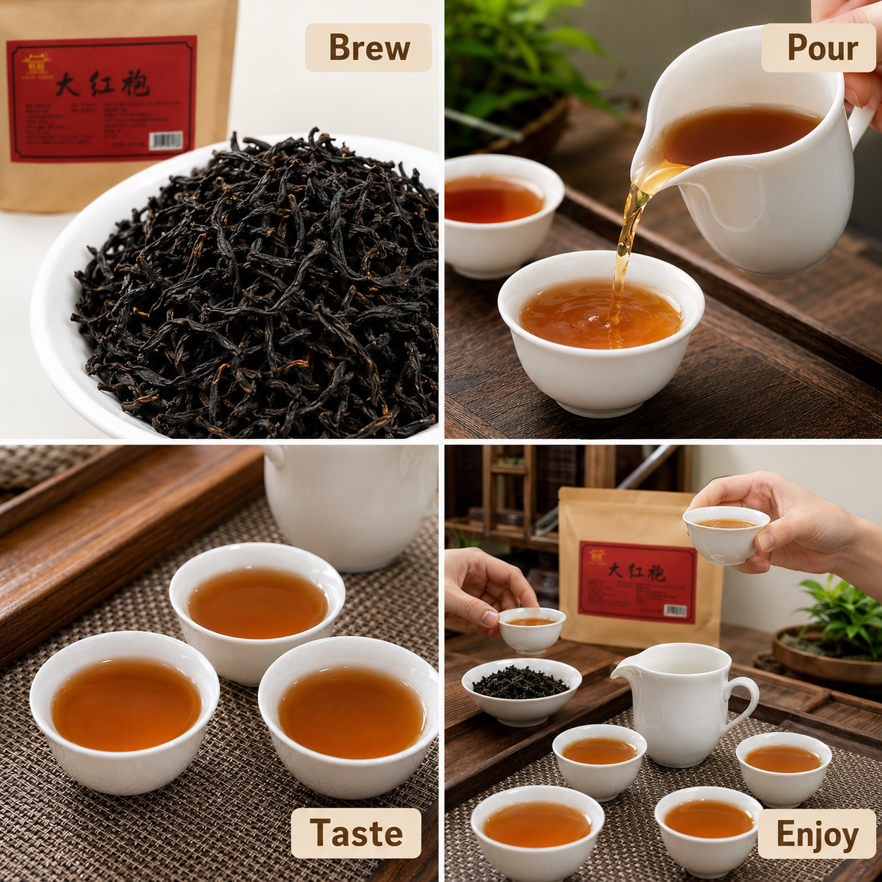 Premium Da Hong Pao Wuyi Rock Oolong Tea, Big Red Robe Charcoal Roasted Loose Leaf Chinese Tea