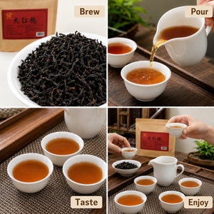 Premium Da Hong Pao Wuyi Rock Oolong Tea, Big Red Robe Charcoal Roasted Loose Leaf Chinese Tea