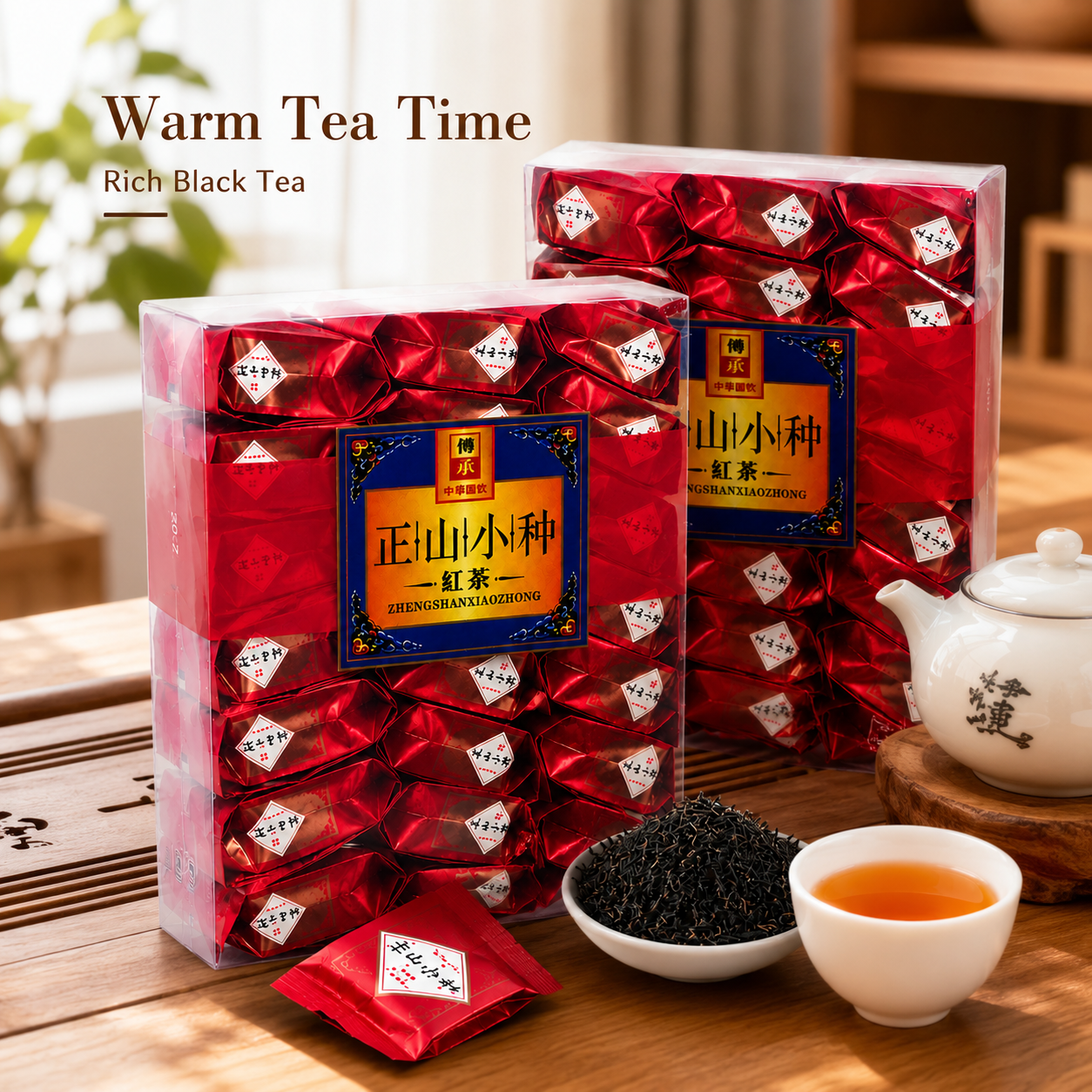 Authentic Lapsang Souchong Black Tea - 5.0 lbs Mega Stock-Up Bulk Pack, 15 Box Set Loose Leaf Packets