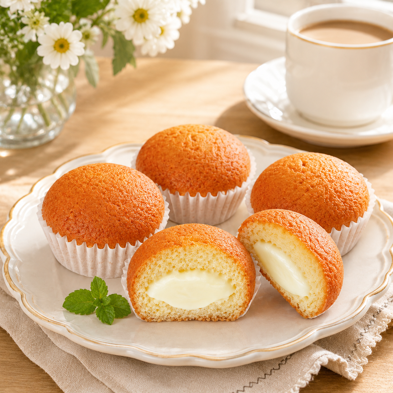 Soft-Baked Custard Cream Filled Cupcakes - 9.0 lbs Mega Stock-Up Bulk Pack, 70 Individually Wrapped Pieces