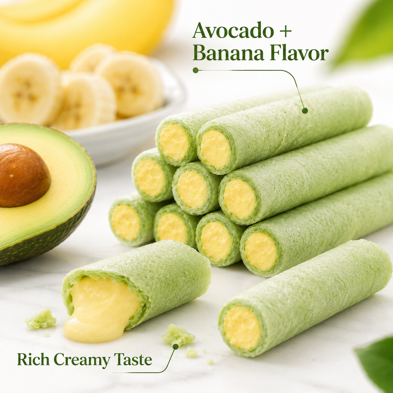 Crispy Avocado Banana Egg Rolls Variety Pack - 5.7 lbs Mega Stock-Up Bundle, 84 Individually Wrapped Packs