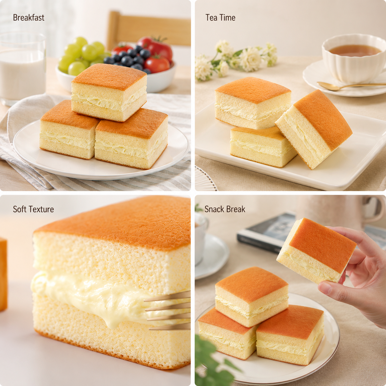 Banana Milk Flavored Cake,Fluffy Bread Bursting with Banana Milk Filling,Sweet and Delicious,11.96oz