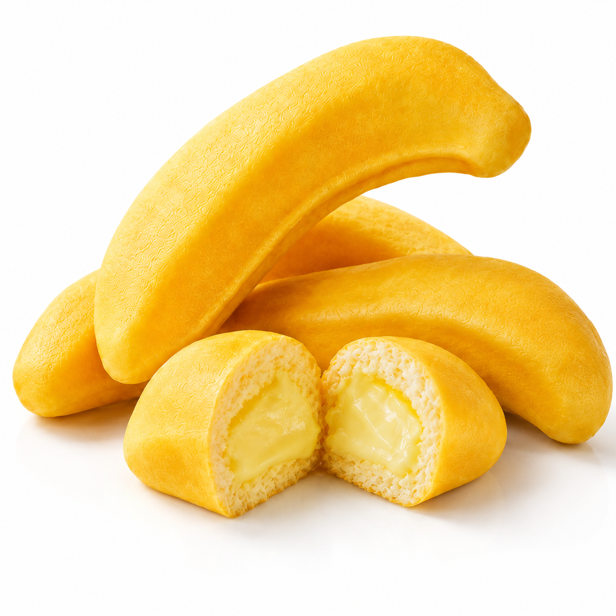 Creative Banana Shaped Custard Cream Cakes - 5.1 lbs Mega Value Stock-Up Bulk Pack, Fluffy Sponge Pastries