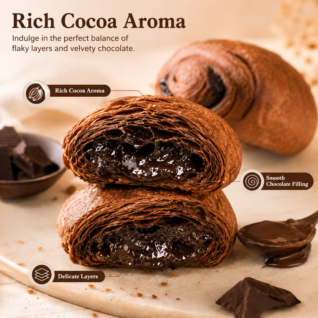 Premium Chocolate Lava Dirty Buns Set - 7.7 lbs Mega Bakery Stock-Up Pack, 60 Pieces Individually Wrapped