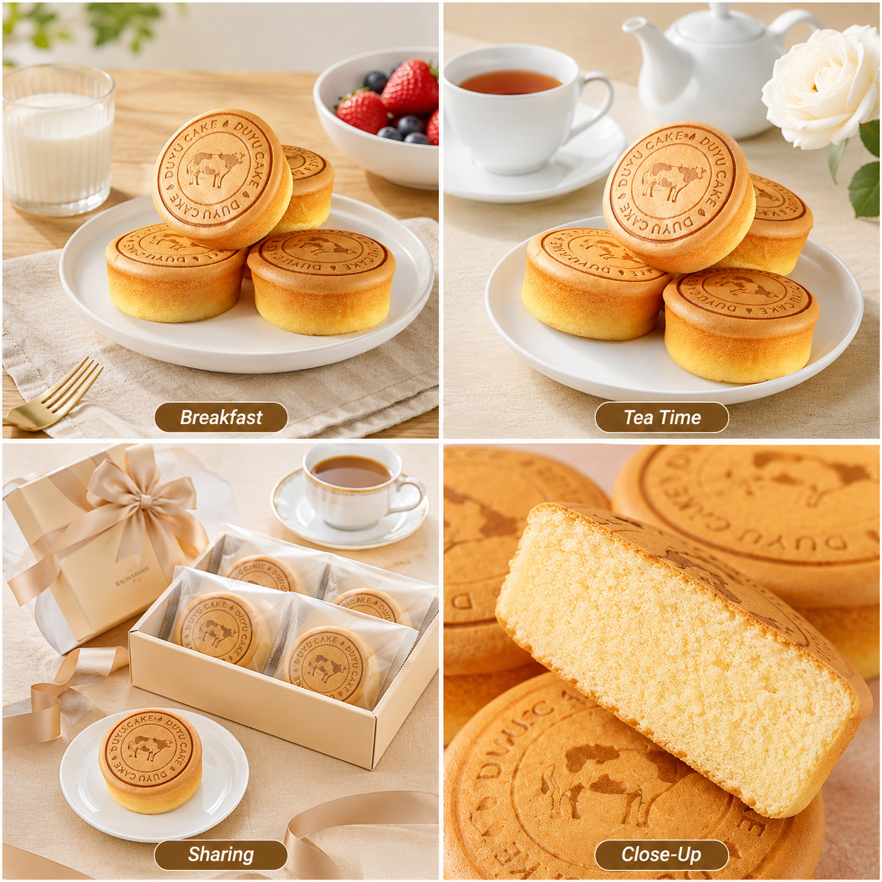 Rich Milk Custard Filled Cream Cakes - 5.3 lbs Mega Stock-Up Bulk Pack, Fluffy Soft Sponge Pastries, 36 Packs