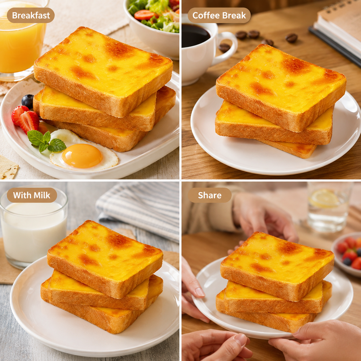 Rock-Baked Roasted Cheese Toast Slices - 7.3 lbs Jumbo Stock-Up Pack, 56 Individually Wrapped Pieces
