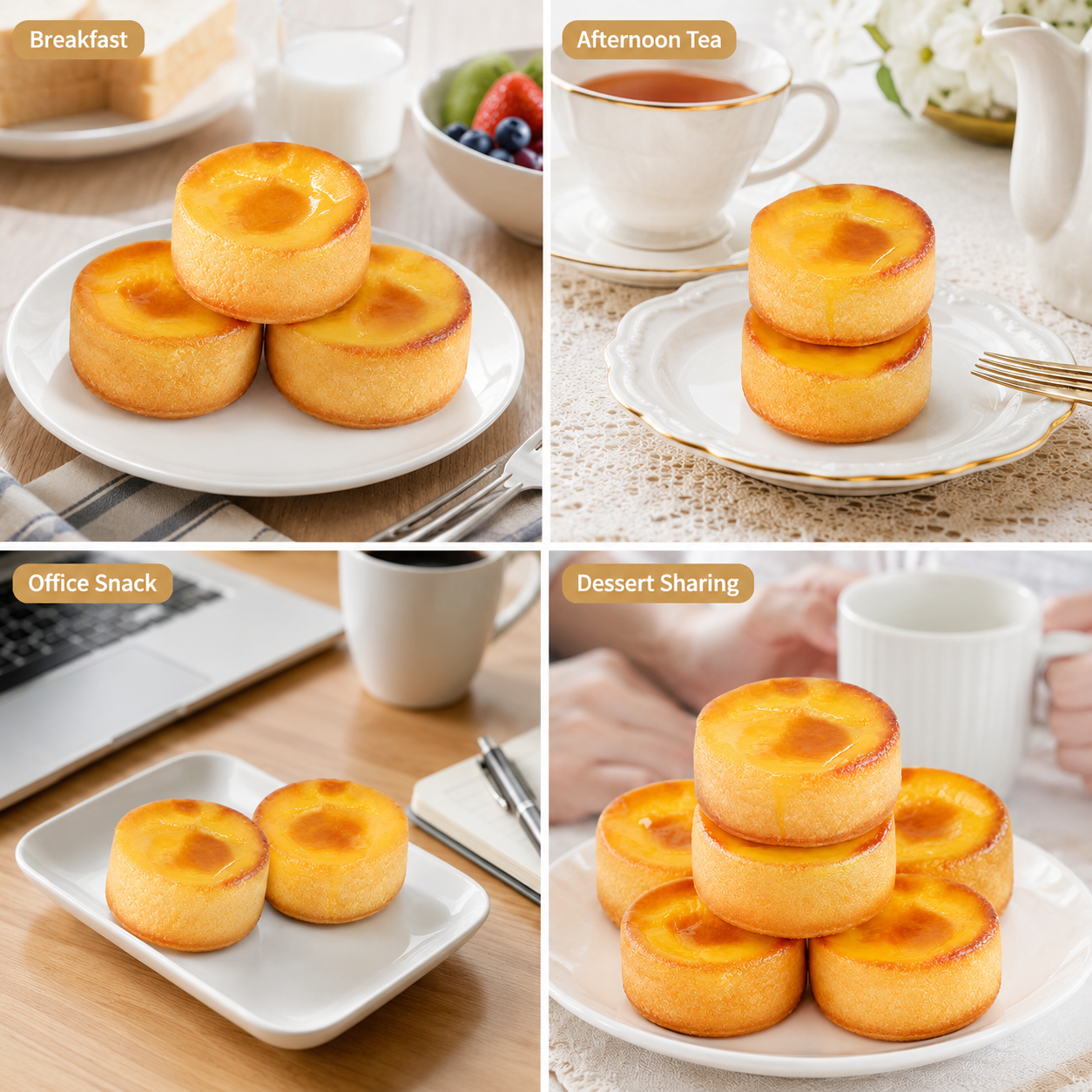 Baked Golden Custard Cream Cakes - 4.9 lbs Mega Stock-Up Bulk Pack, 32 Individually Wrapped Pieces