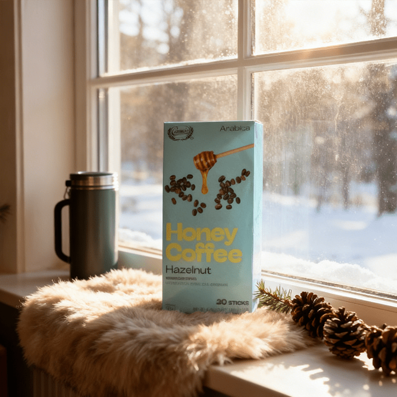 8.46oz（1Boxed）Gaines Instant coffee with honey and hazelnut flavor（Honey Coffee Hazelnut）,Christmas Gifts