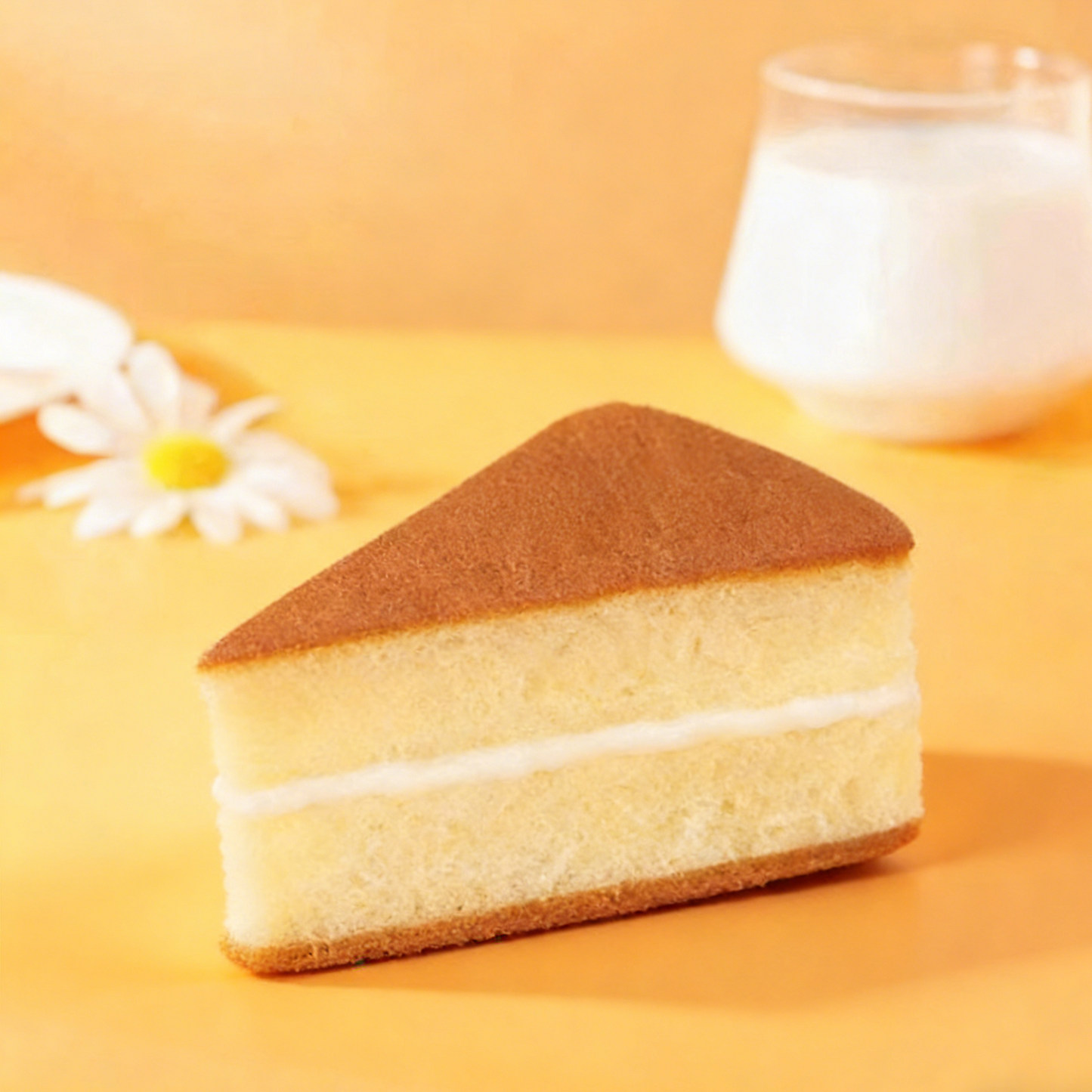 Sandwich Cake,Soft Vanilla Cake Layers with Sweet Cream Filling