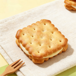 Lemon Flavor Sandwich Cookies,Crispy Biscuits with Zesty Lemon Cream Filling