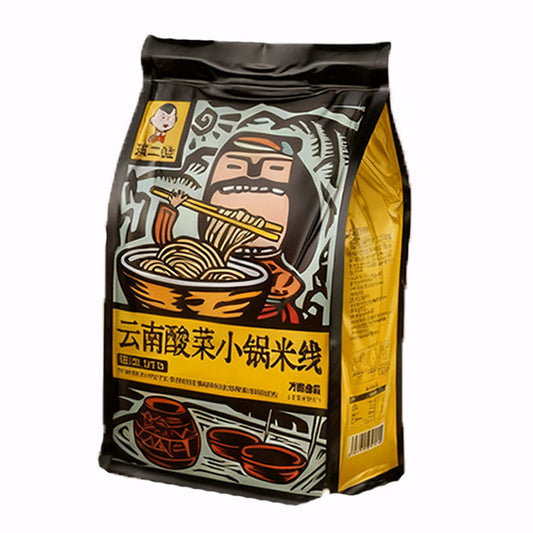 10.68oz（1Bags）Yunnan Pickled Cabbage Small Pot Rice Noodles by Dian Er Wa,Christmas Gifts，Christmas Snacks，New Year Snacks，Party Snacks