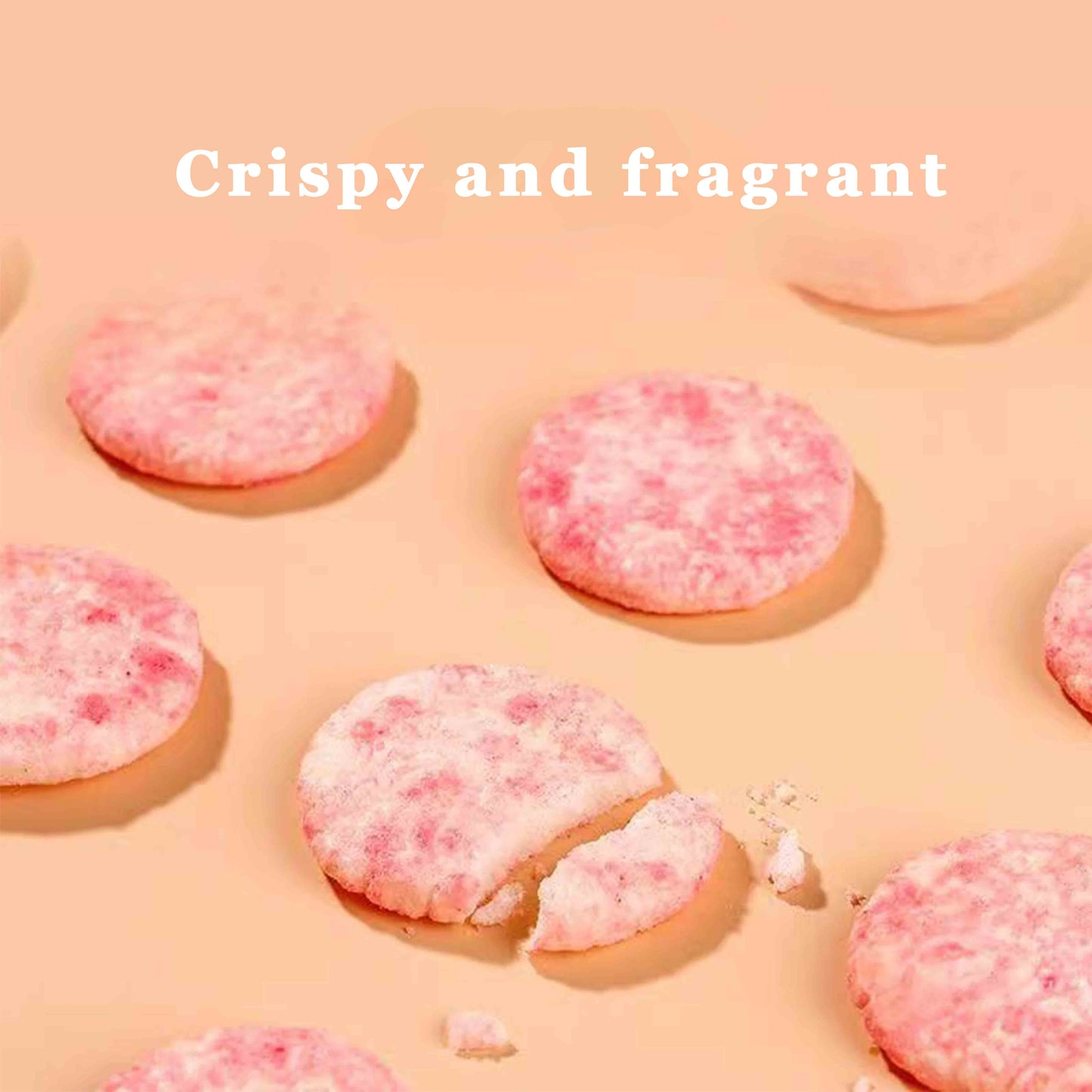 10.98oz [XiaoShuaiCai]"Rice falls in love with berries"Strawberry flavored rice cake,Party Snacks