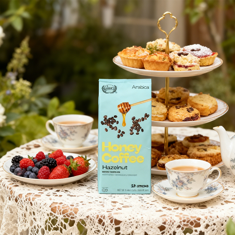 8.46oz（1Boxed）Gaines Instant coffee with honey and hazelnut flavor（Honey Coffee Hazelnut）,Christmas Gifts