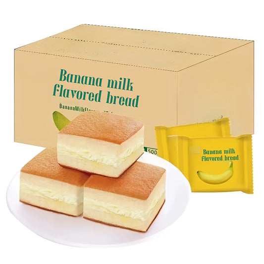 11.96oz(Includes ten packages) Banana Milk Flavored Cake,Party Snacks