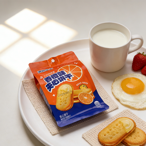 Orange-flavored Sandwich Cookies,Crispy Wafers with Zesty Orange Cream Filling, 3.53oz