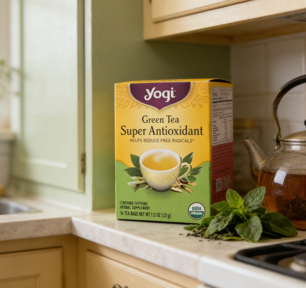 1.13 oz（1Boxed）Yogi Green Tea Super Antioxidant（Super Antioxidant Green Tea），Christmas Gifts，Christmas Snacks，New Year Snacks，Party Snacks