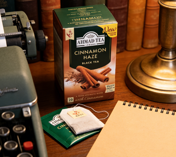 1.41 oz（1Boxed）AHMAD TEA（Yaman Tea）Cinnamon Haze Black tea bags with cinnamon flavor，Christmas Gifts，Christmas Snacks，New Year Snacks，Party Snacks