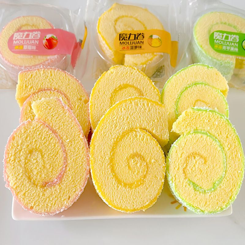 14.26oz/1boxed(Includes 5 packages) Magic Roll Cake Mixed Flavor
