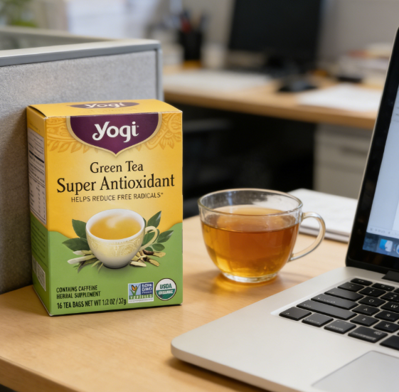 1.13 oz（1Boxed）Yogi Green Tea Super Antioxidant（Super Antioxidant Green Tea），Christmas Gifts，Christmas Snacks，New Year Snacks，Party Snacks