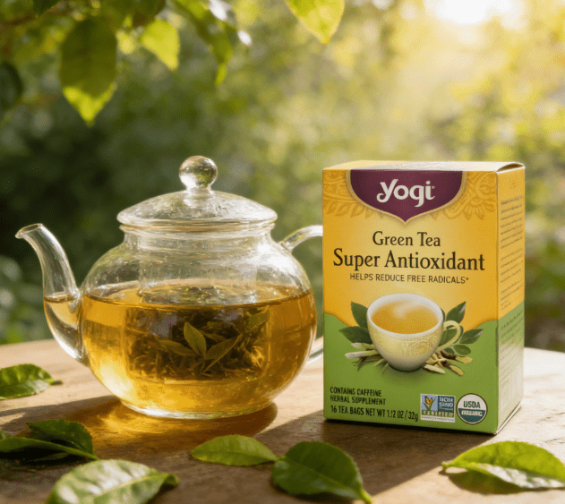 1.13 oz（1Boxed）Yogi Green Tea Super Antioxidant（Super Antioxidant Green Tea），Christmas Gifts，Christmas Snacks，New Year Snacks，Party Snacks
