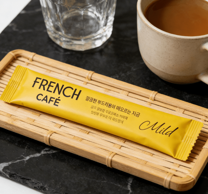 7.83 oz（1Boxed）South Korea, Nanyang French Cafe（Furanchi）Mild Flavored 3-in-1 Instant Coffee，Christmas Gifts，Christmas Snacks，New Year Snacks，Party Snacks