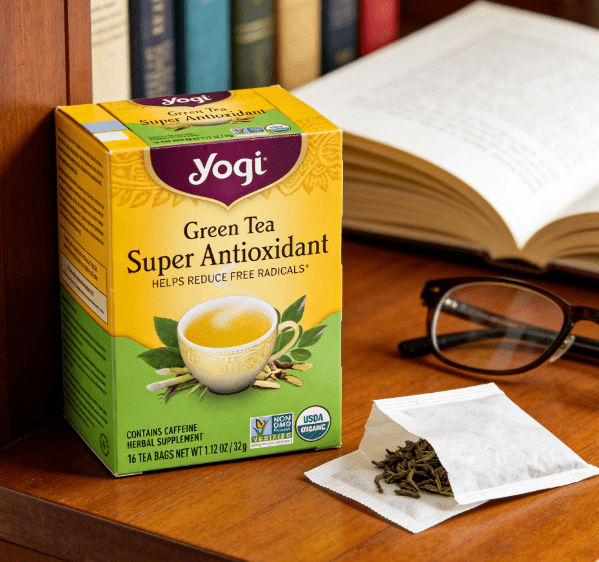 1.13 oz（1Boxed）Yogi Green Tea Super Antioxidant（Super Antioxidant Green Tea），Christmas Gifts，Christmas Snacks，New Year Snacks，Party Snacks