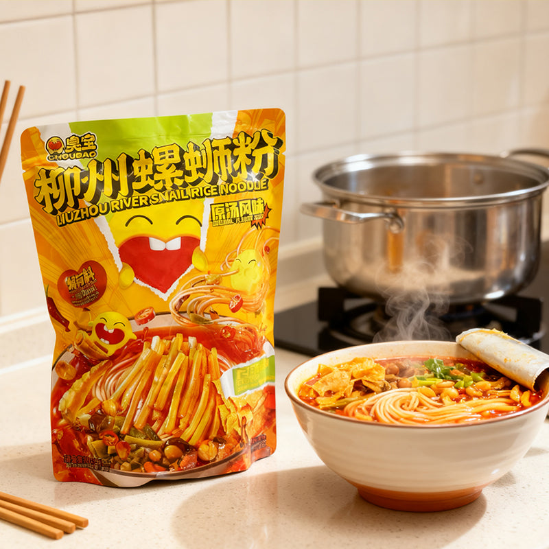 12.34oz（1Bag）Stinky Treasure Liuzhou Snail Noodles,Christmas Gifts，Christmas Snacks，New Year Snacks，Party Snacks
