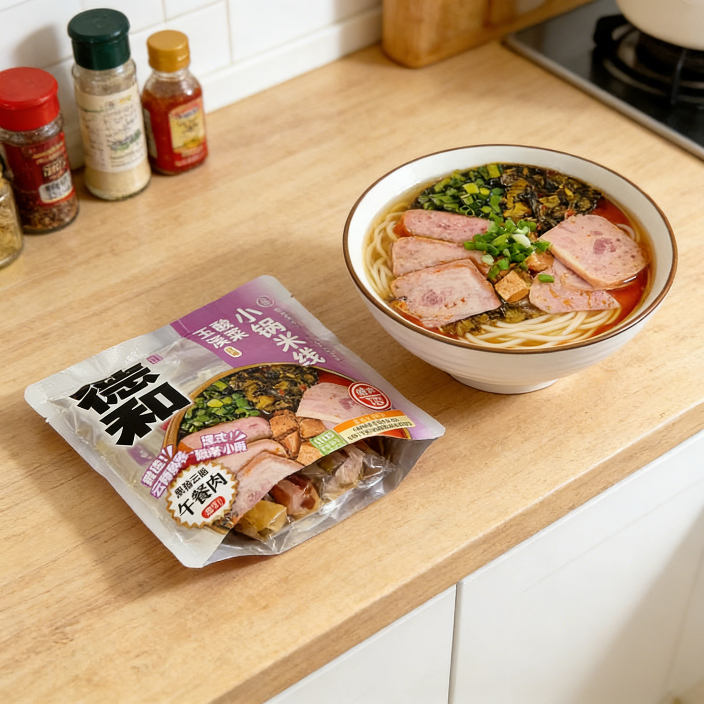 12.35oz，1Bag，Dehe Small Pot Rice Noodles，Christmas gifts