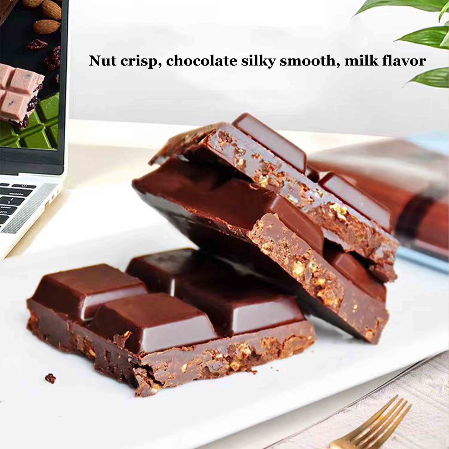 1.12LB(Includes 10 packages) Western Restaurant Nut Chocolate Silky Milk Flavor,Party Snacks