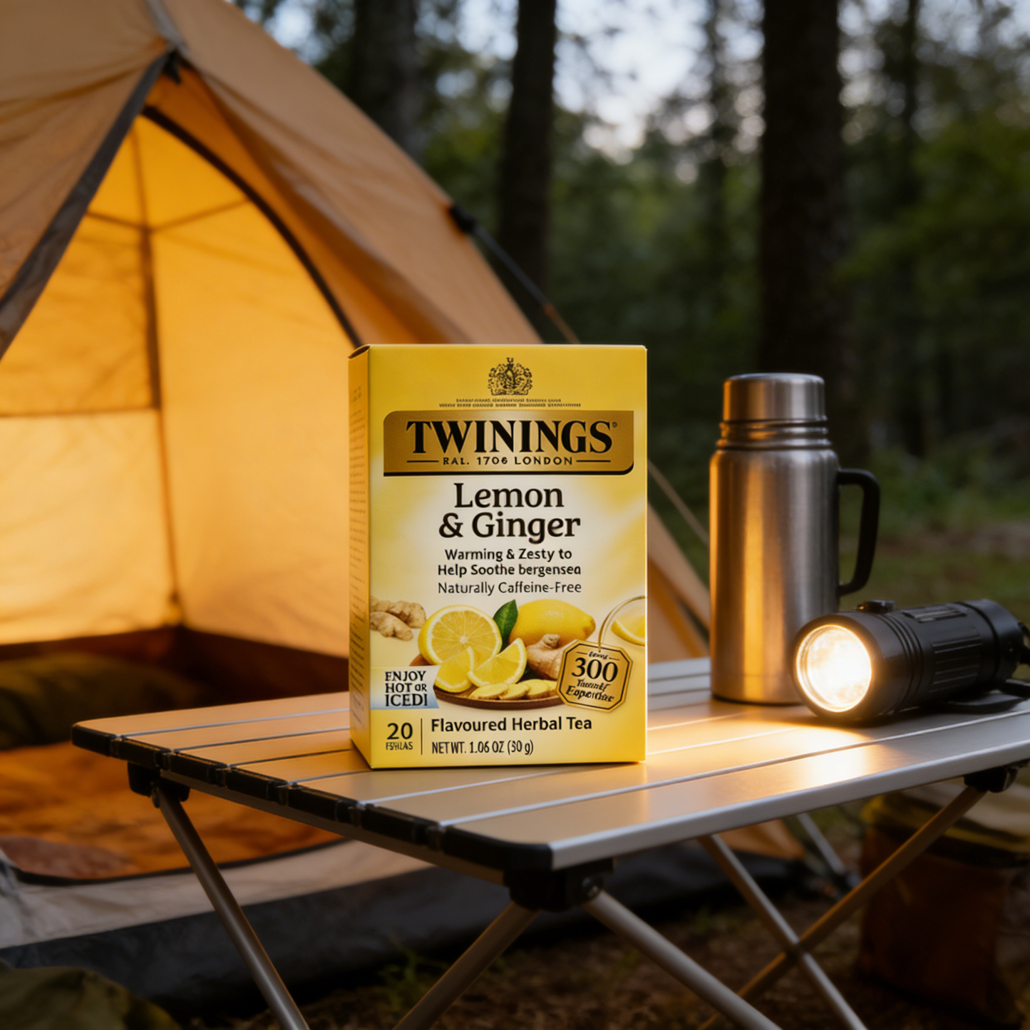 1.41oz，1Boxed，Twinings Honey Tree Citrus Orange Herbal Tea（20 Bag），Christmas gifts