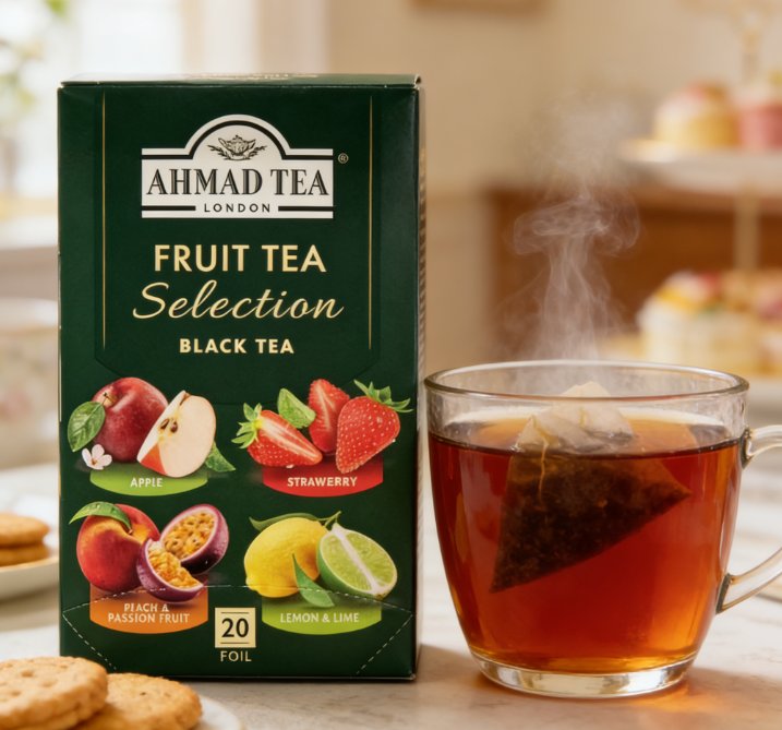1.41 oz（1Boxed）AHMAD TEA（Yaman Tea）Fruit Tea Selection Fruity Black Tea Bags，Christmas Gifts，Christmas Snacks，New Year Snacks，Party Snacks