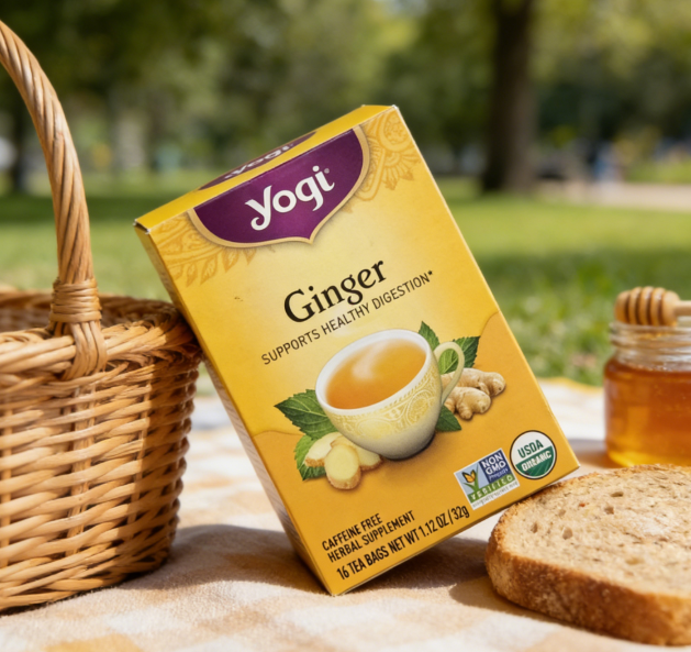1.13 oz（1Boxed）Yogi  Ginger（Ginger）Herbal Tea	,Christmas Gifts，Christmas Snacks，New Year Snacks，Party Snacks