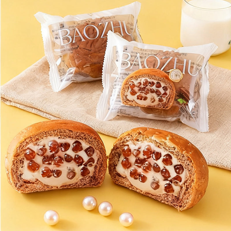 13.03oz Boba Bubble Tea Flowing Heart Tear Bag,Brown Sugar Macchiato Flavor