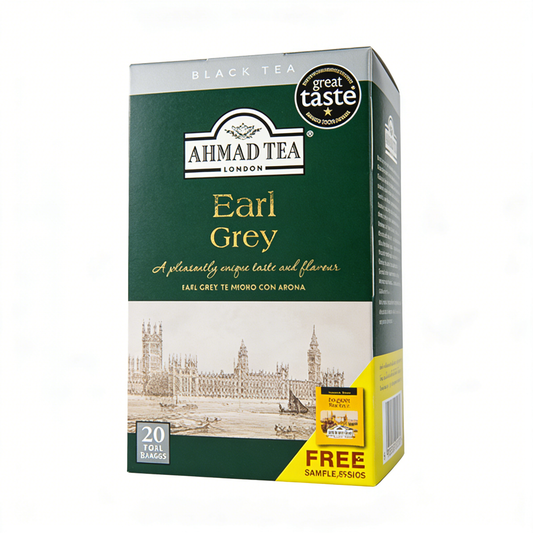 1.41oz，1Boxed，AHMAD TEA（Yaman）Earl Grey Tea Bags(20Bag），Christmas gifts