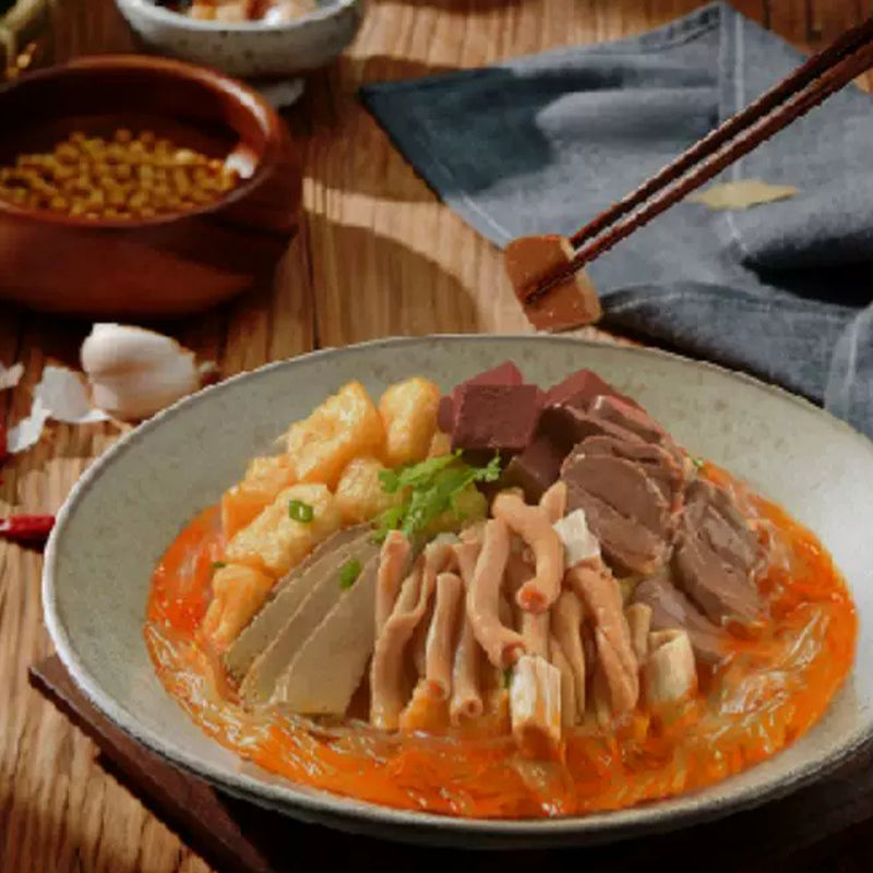 6.38oz（1Bags）Nanjing Street Food Duck Blood Vermicelli Soup,Christmas Gifts，Christmas Snacks，New Year Snacks，Party Snacks