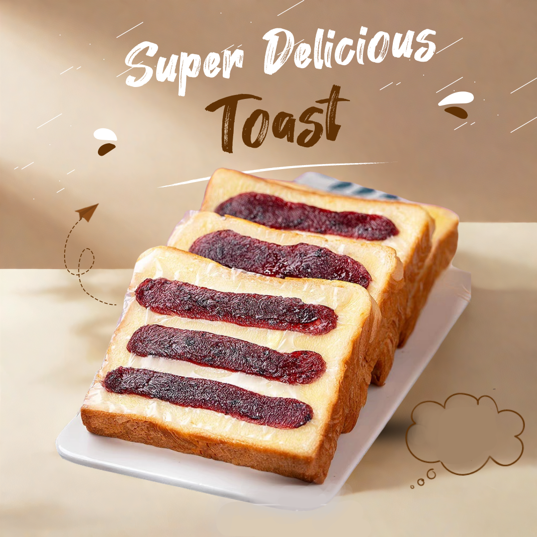 1.01LB [Squirrel Xiaobu] Milk Cap Toast,Two flavors
