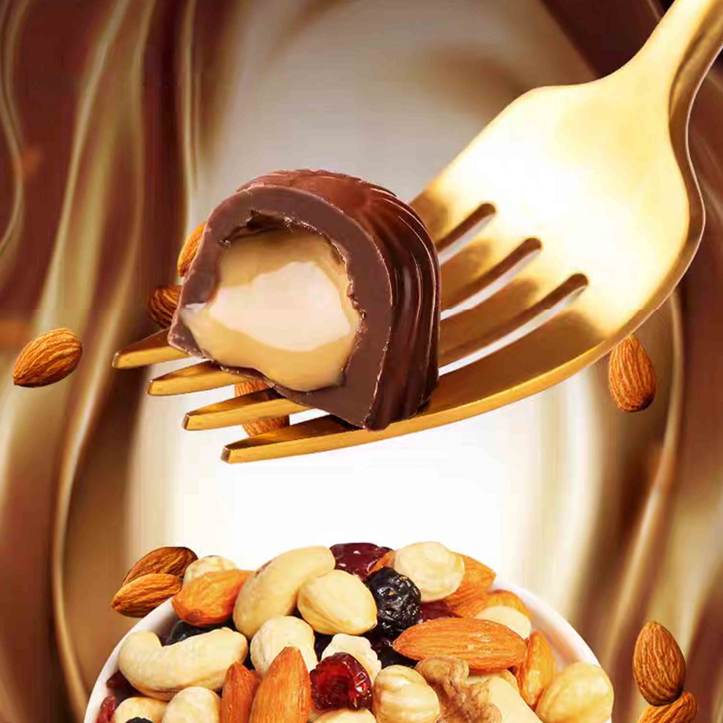 8.11oz/1boxed [Yipin Rabbit] Nutty-Filled Cocoa Butter Substitute Chocolate,Party Snacks