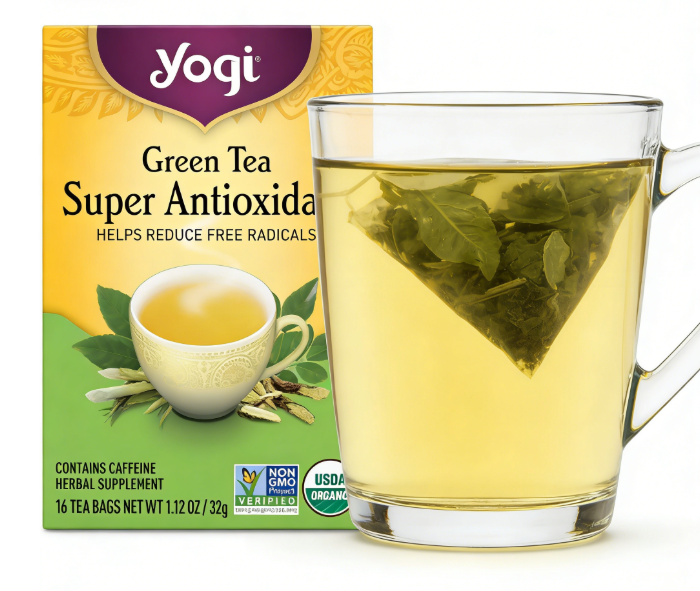 1.13 oz（1Boxed）Yogi Green Tea Super Antioxidant（Super Antioxidant Green Tea），Christmas Gifts，Christmas Snacks，New Year Snacks，Party Snacks
