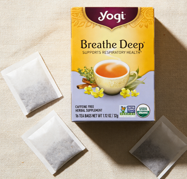 1.13 oz（1Boxed）Yogi  Breathe Deep Herbal Tea，	Christmas Gifts，Christmas Snacks，New Year Snacks，Party Snacks