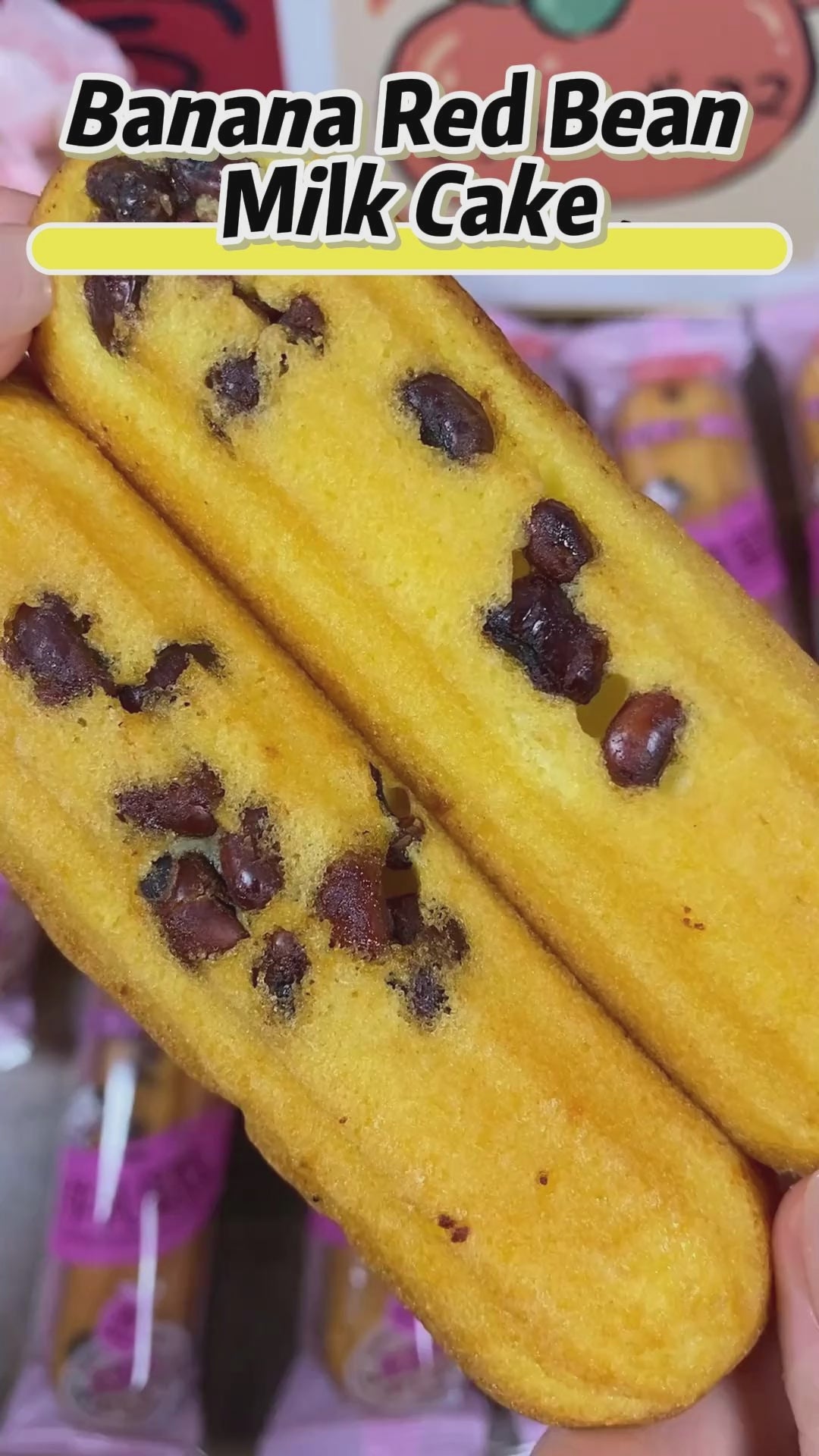 9.97oz/1bag,Banana Red Bean Milk Cake