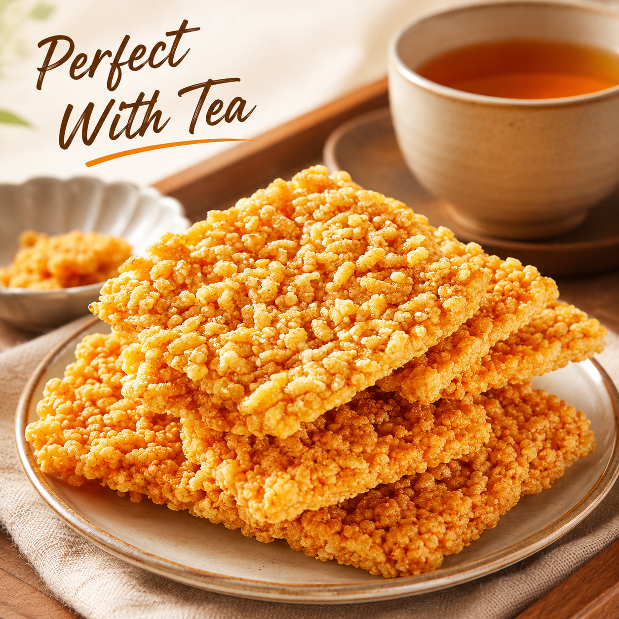 Savory Seafood Flavor Glutinous Rice Crust - 6.2 lbs Mega Value Stock-Up Bulk Pack, Crispy Rice Crackers